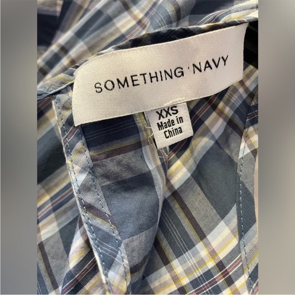 Something Navy Multicolor Plaid Shirt - Picture 3 of 5